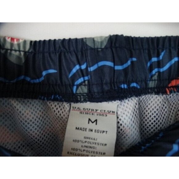 U.S, Surf Club Swim Trunks Men's Size Medium Lined Swimsuit Shorts Donut Sharks - Picture 5 of 8